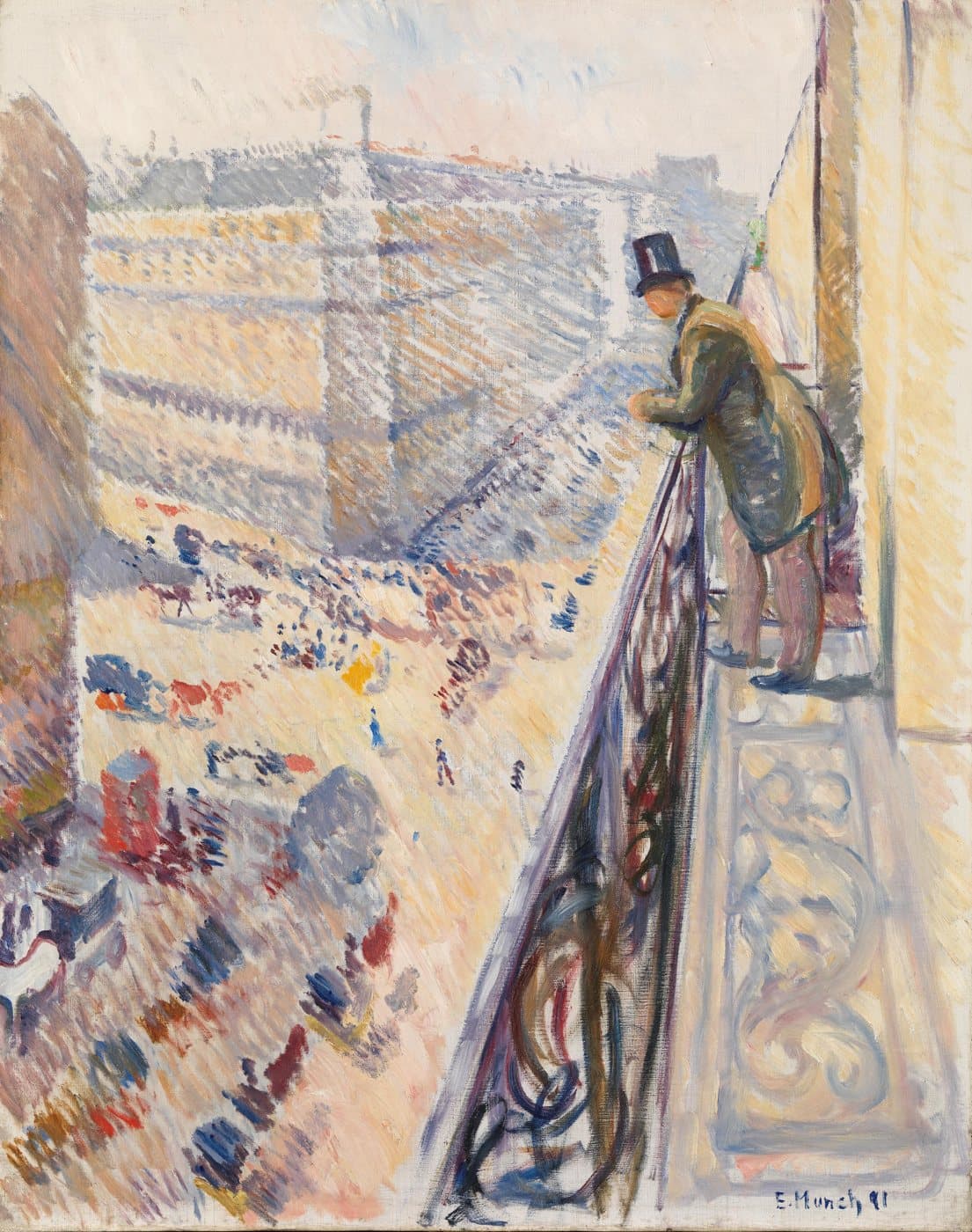 Rue Lafayette (1891) av Edvard Munch, hele motivet