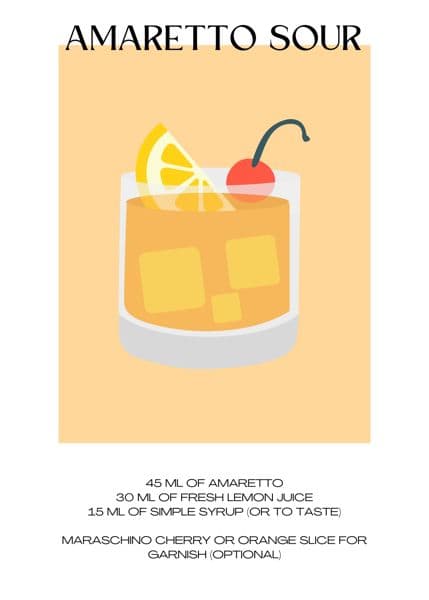 Amaretto sour med kirsebær