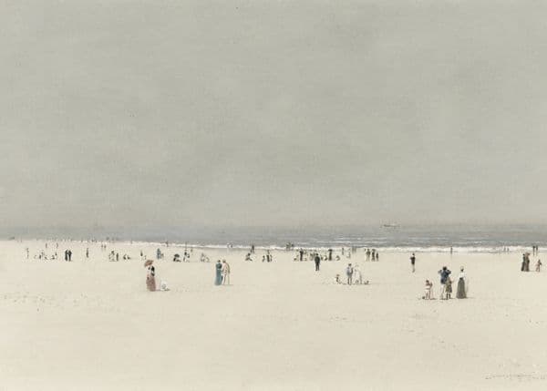Badende på stranden