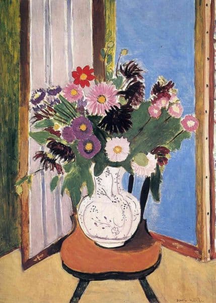 Blomster ved vinduet