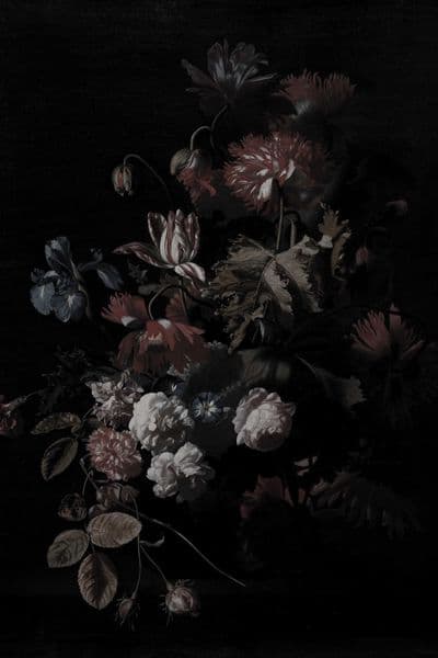 Blomsterbukett i halvmørke