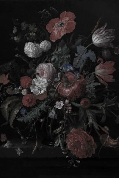 Blomsterbukett i mørket