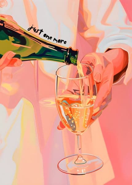 Champagne helles i glass