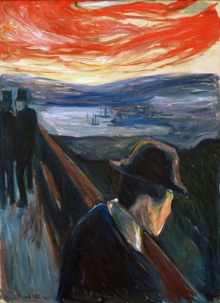 Fortvilelse (1892) av Edvard Munch