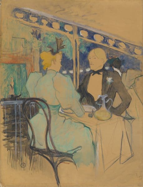 Fashionable People at Les Ambassadeurs (Aux Ambassadeurs: Gens Chic) (1893) av Henri de Toulouse-Lautrec