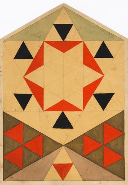 Geometrische Studie (Schülerarbeit) (1903) av Egon Schiele