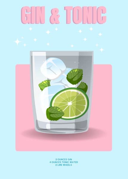 Gin og tonic med lime