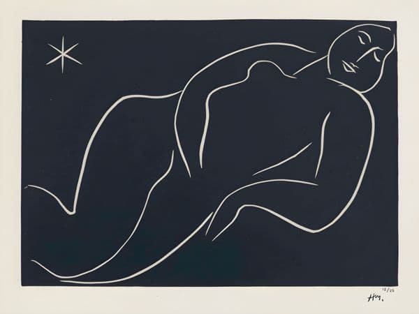 Nu à l’étoile (1938) av Henri Matisse