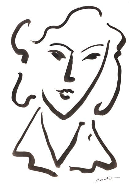 Tête de femme (1946) av Henri Matisse