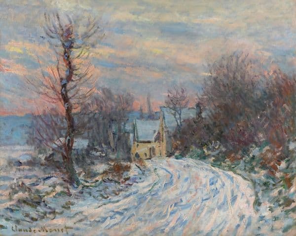 L’entrée De Giverny En Hiver (1885) av Claude Monet