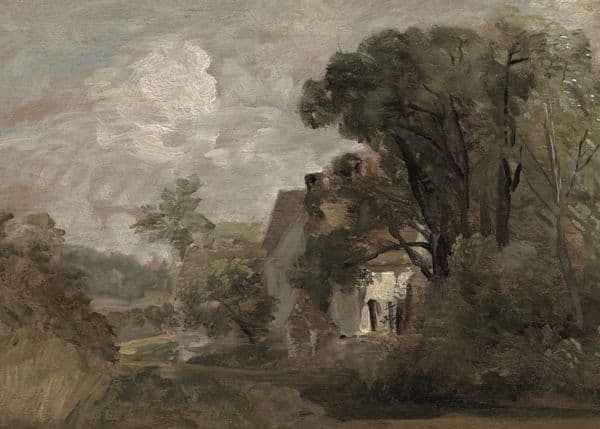 Landsby under skyer