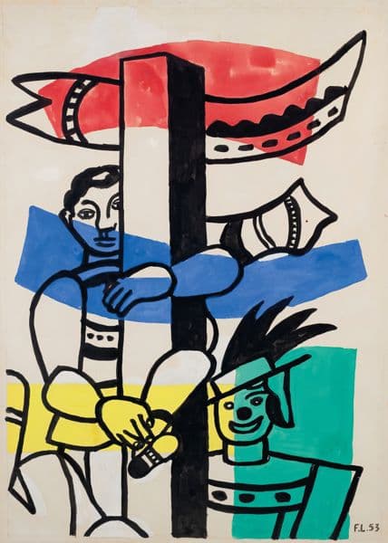 Les deux clowns (1953) av Fernand Léger