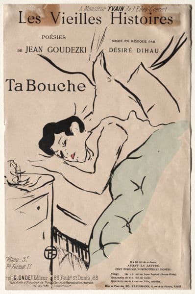 Les Vieilles Histoires, Ta Bouche (1893) av Henri de Toulouse-Lautrec