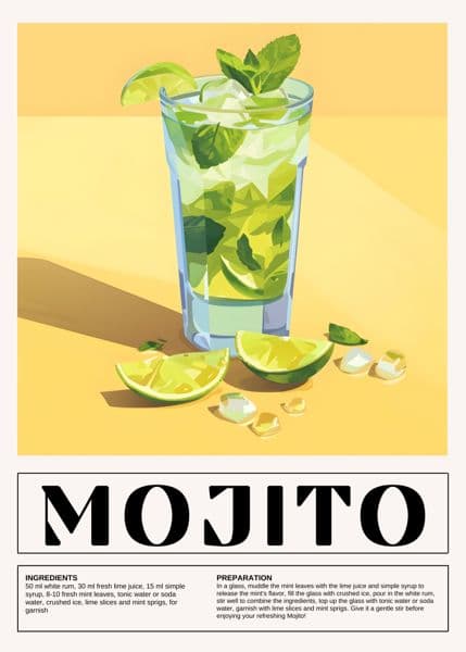 Mojito med limeskiver