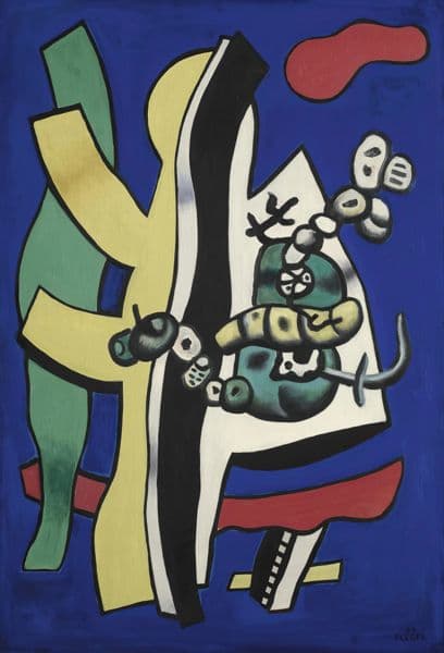 Nature morte aux fruits sur fond bleu (1939) av Fernand Léger