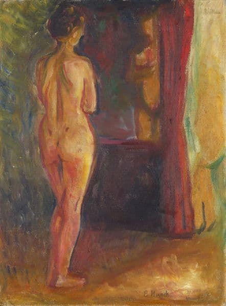 Akt foran speilet (1902) av Edvard Munch
