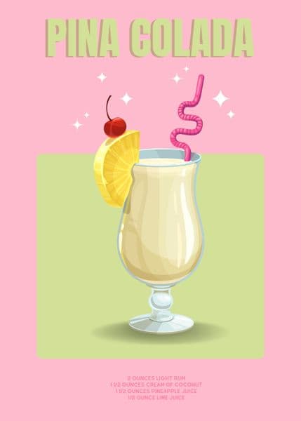 Pina colada med kirsebær