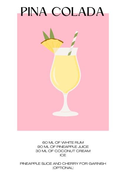Pina colada på rosa