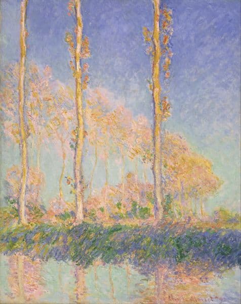 Poplars (1891) av Claude Monet