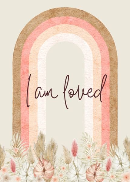 Regnbue med I am loved