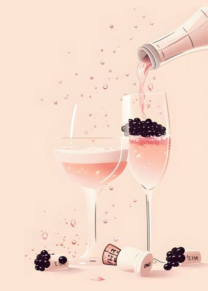 Rosé med bær og bobler