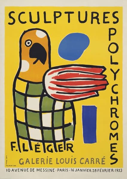 Sculptures Polychromes F. Léger, Galerie Louis Carré (1953) av Fernand Léger