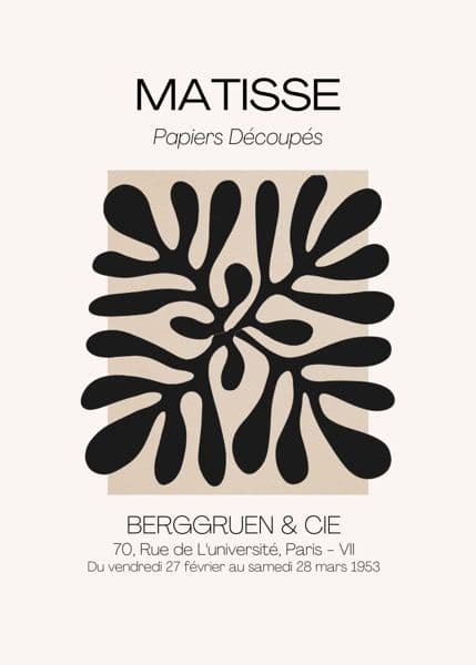 Svart papirklipp på beige