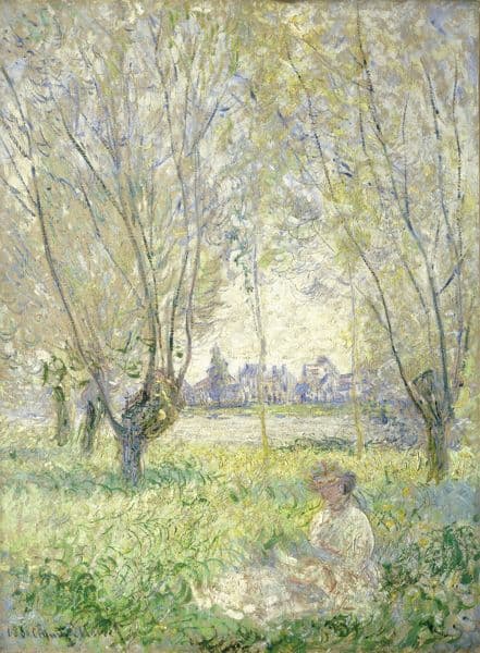 Woman Seated under the Willows (1880) av Claude Monet