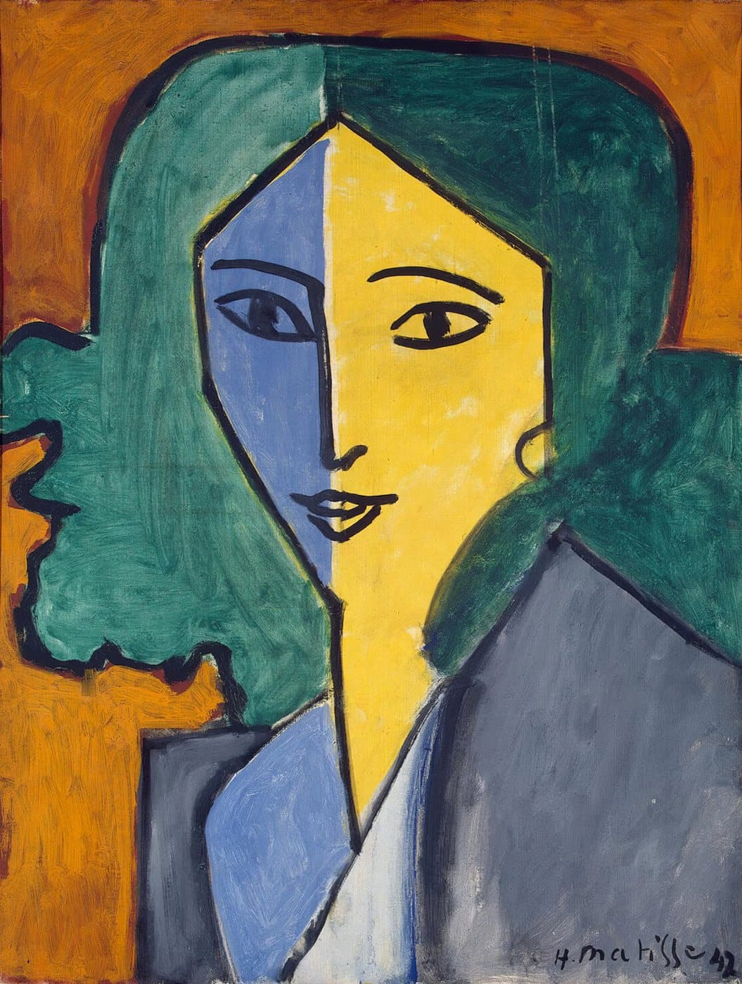 Portrait of Lydia Delectorskaya av Henri Matisse, hele motivet