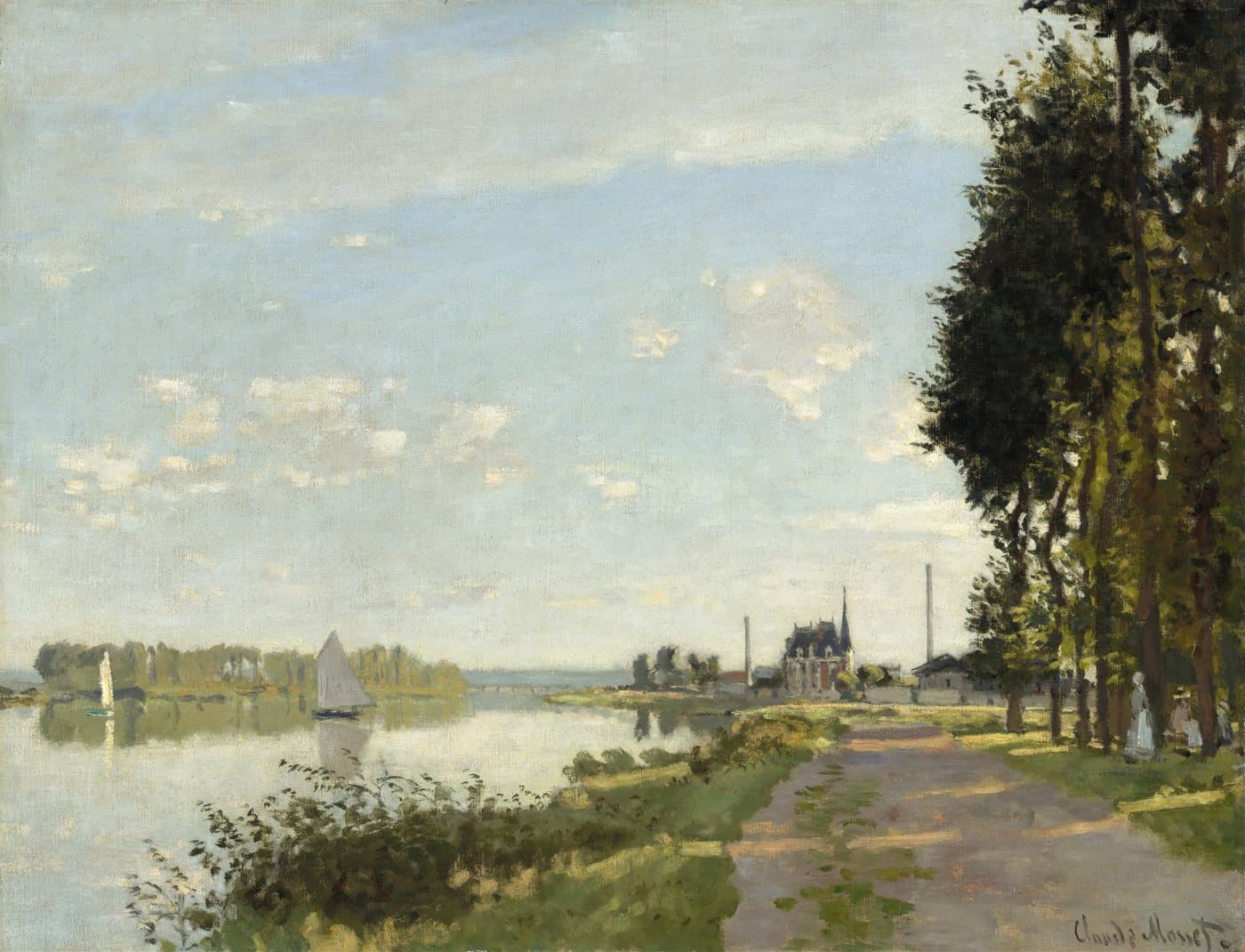 Argenteuil (c. 1872) av Claude Monet, hele motivet