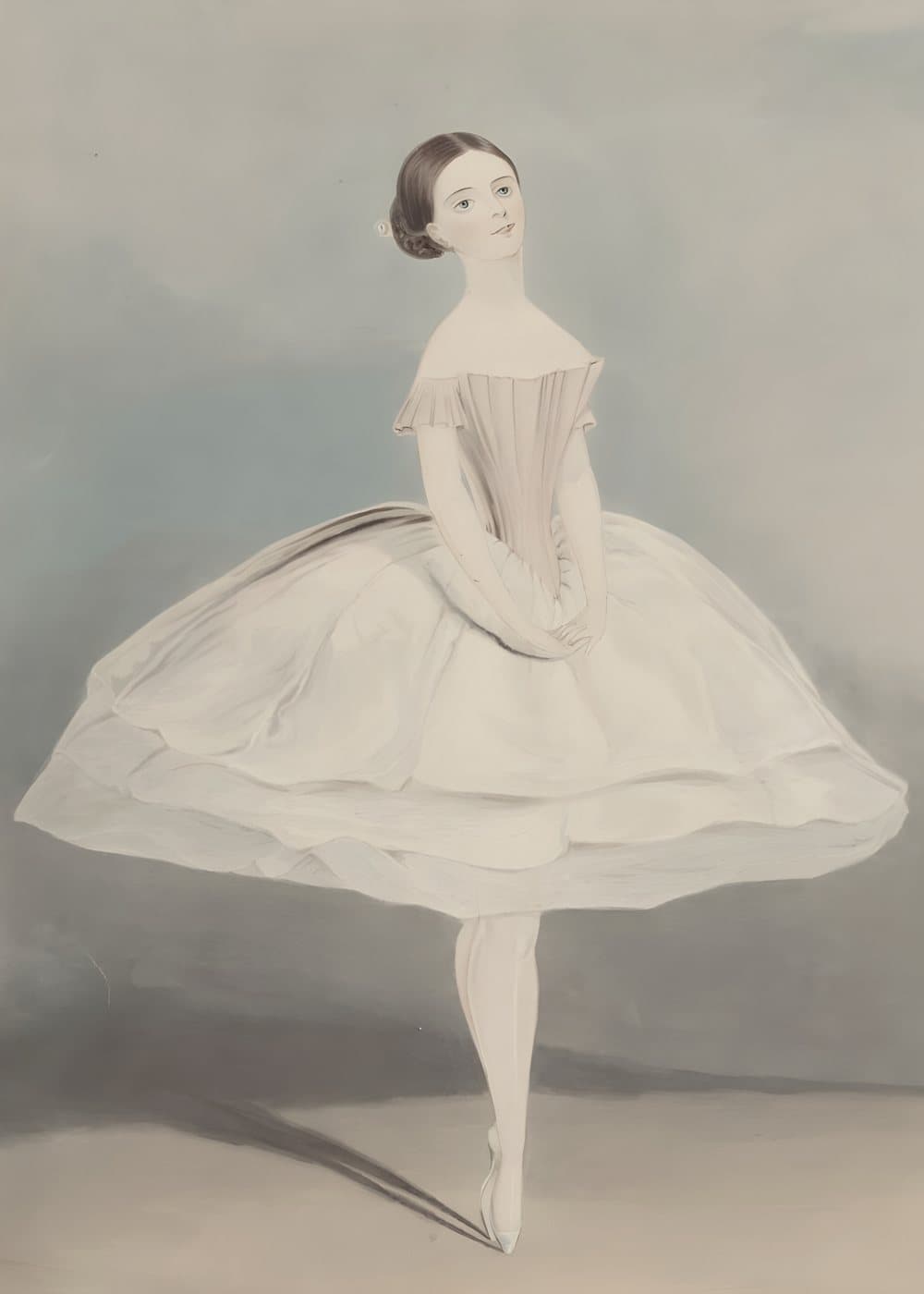 Ballerina i hvitt, hele motivet