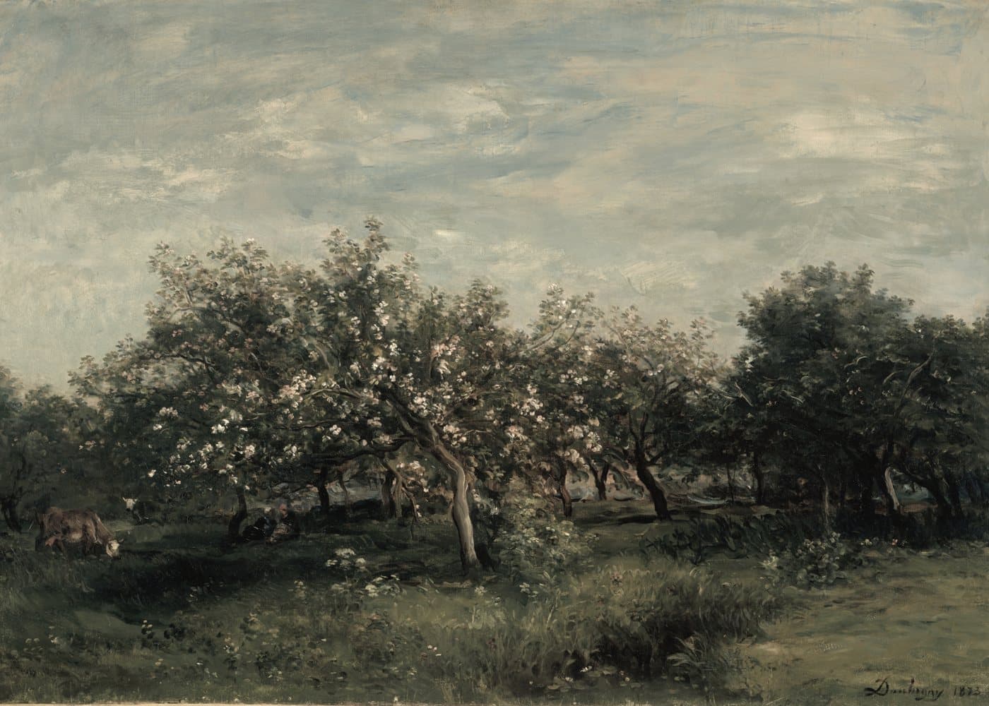 Blomstrende frukthage, hele motivet