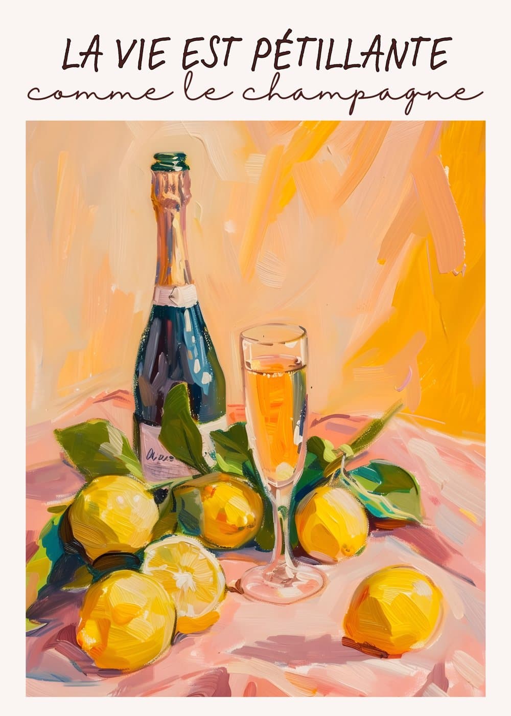 Champagne og sitroner, hele motivet