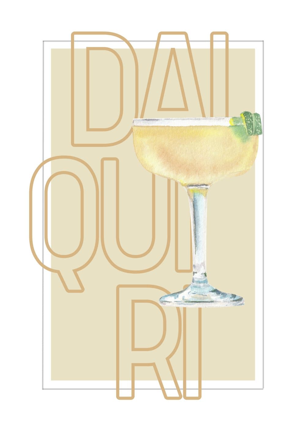 Daiquiri i gylne bokstaver, hele motivet