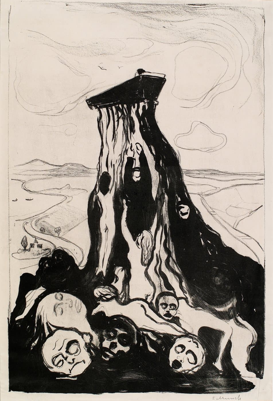 Sørgemarsj av Edvard Munch, hele motivet