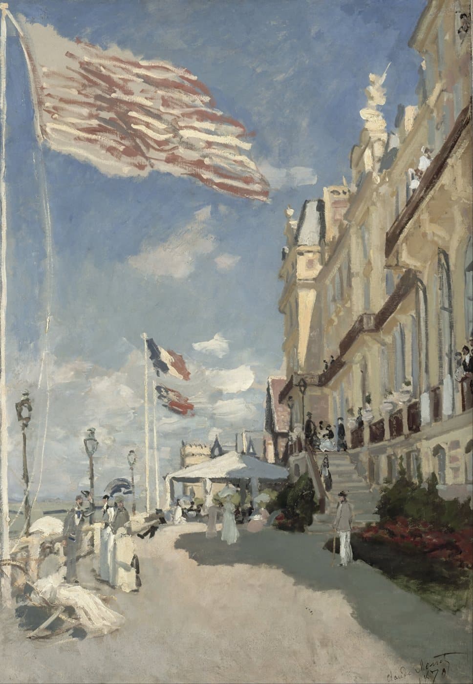 Hôtel des roches noires. Trouville (1870) av Claude Monet, hele motivet