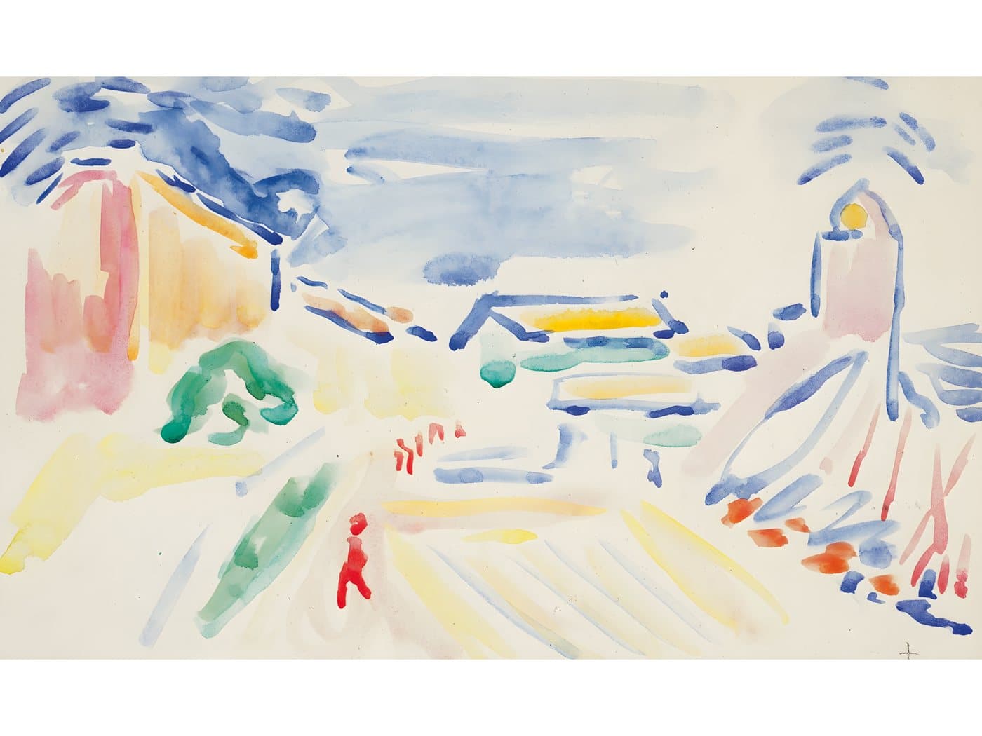 Paysage de Collioure (1905) av Henri Matisse, hele motivet