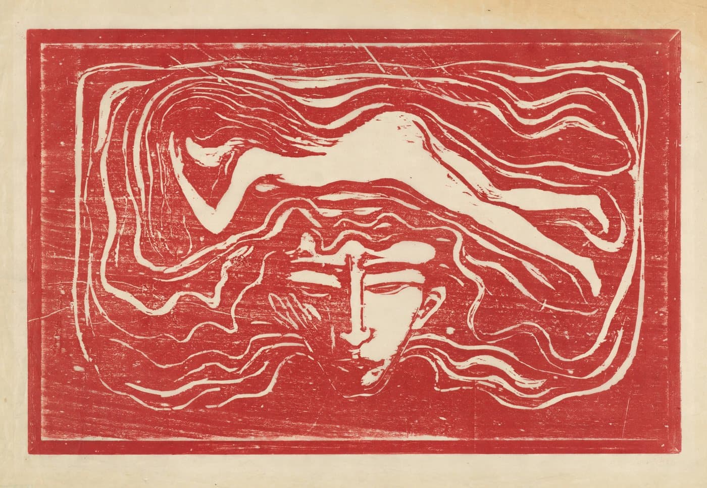 I mannens hjerne (1897) av Edvard Munch, hele motivet