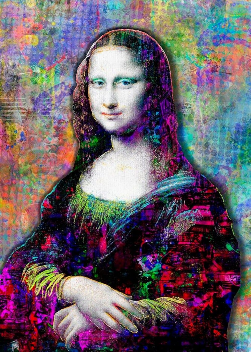 Klassisk portrett i glitch, hele motivet