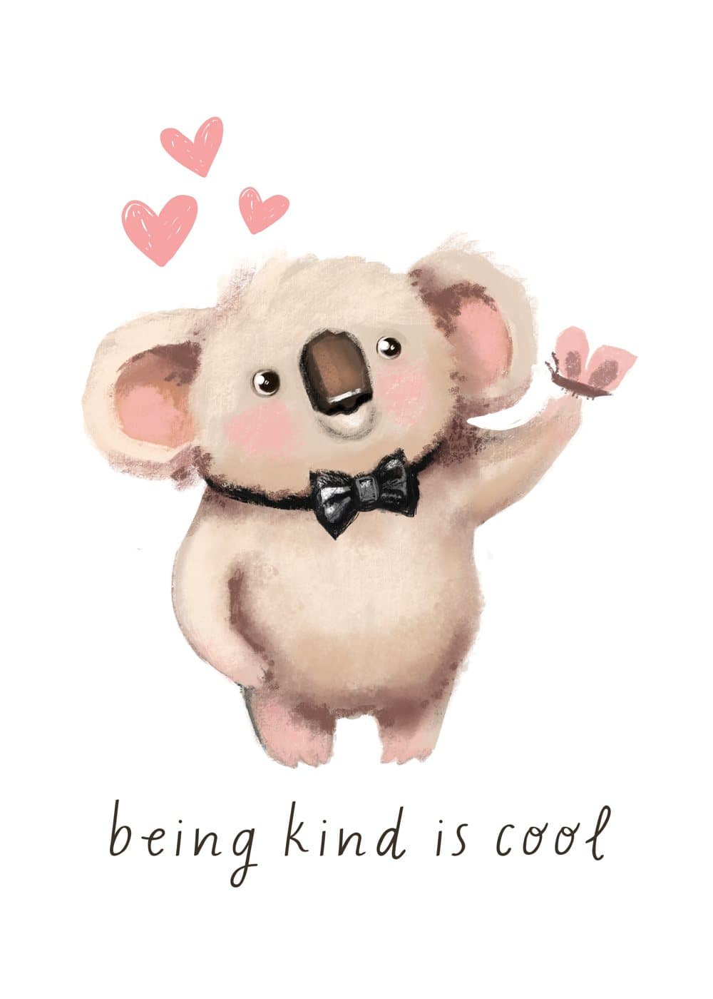 Koala med sløyfe, hele motivet