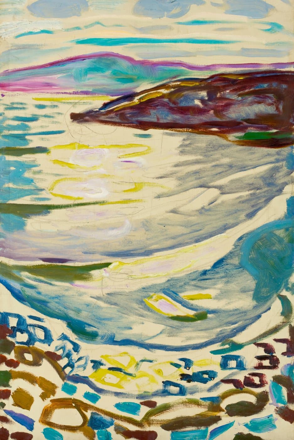 Landskap fra Hvitsten (1918-1919) av Edvard Munch, hele motivet