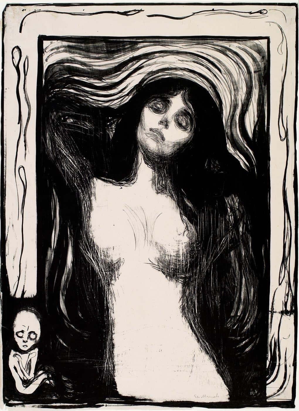 Madonna av Edvard Munch, hele motivet