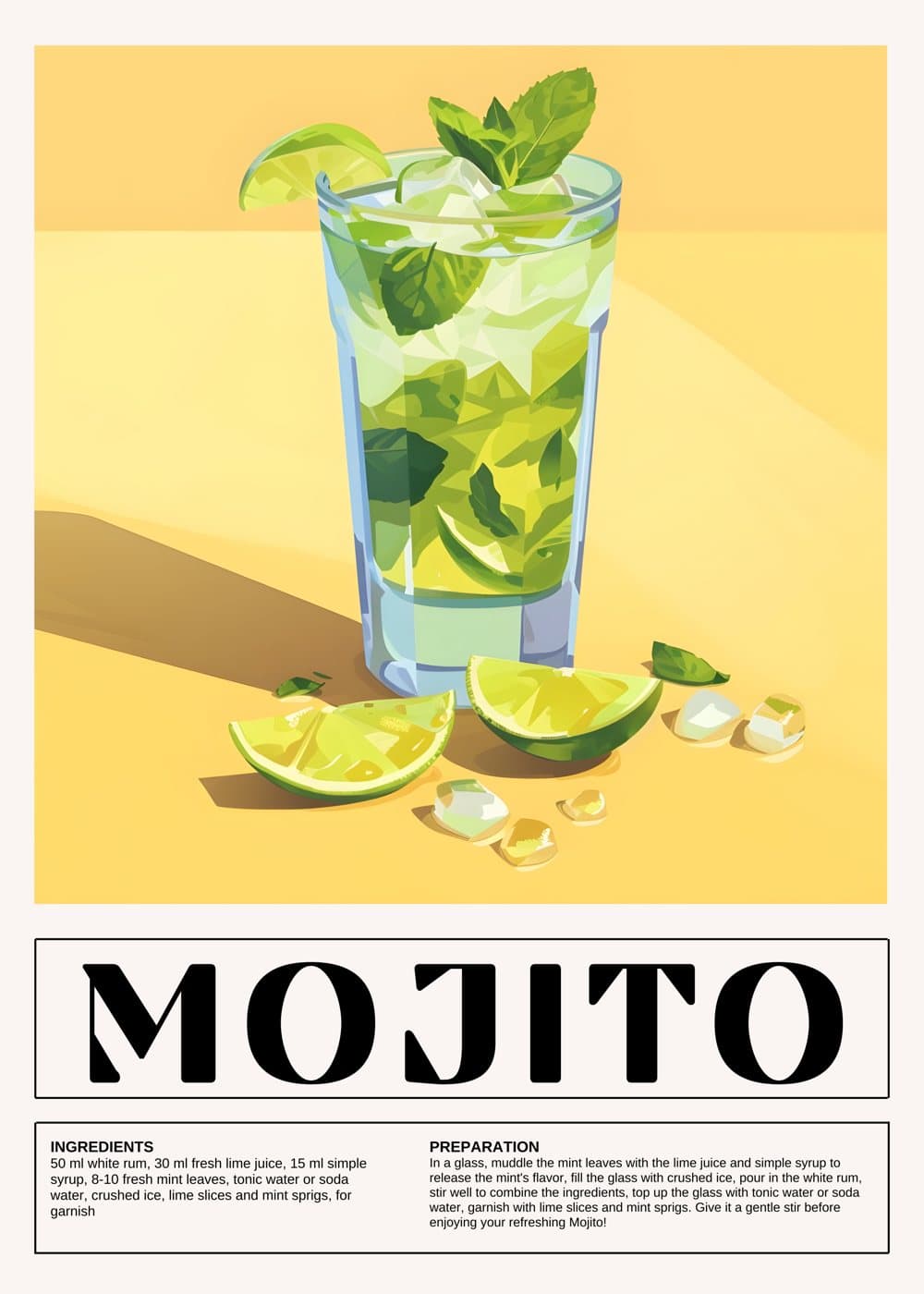 Mojito med limeskiver, hele motivet