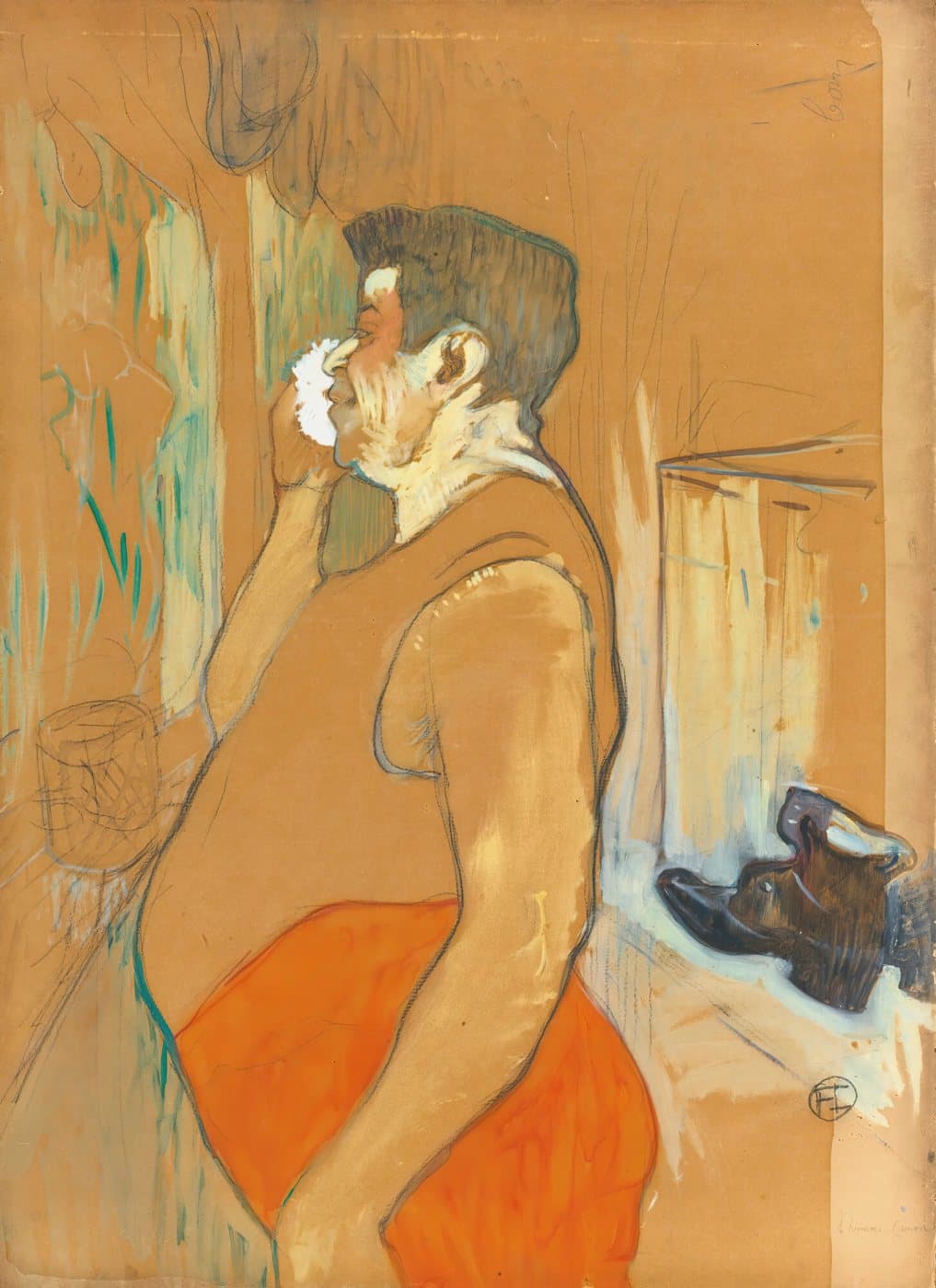 Monsieur Caudieux, Acteur De Café Concert (1893) av Henri de Toulouse-Lautrec, hele motivet