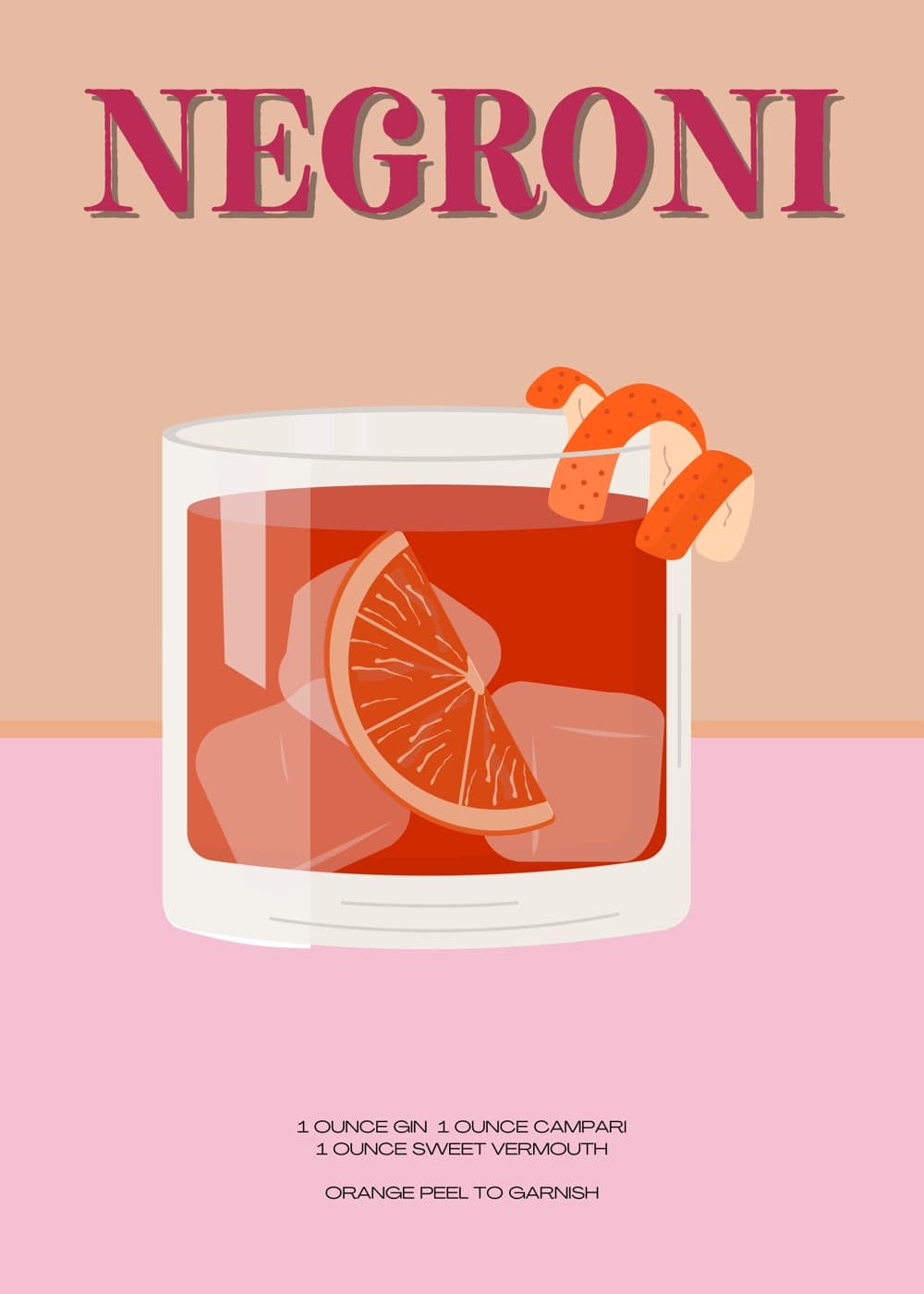Negroni med appelsinskall, hele motivet