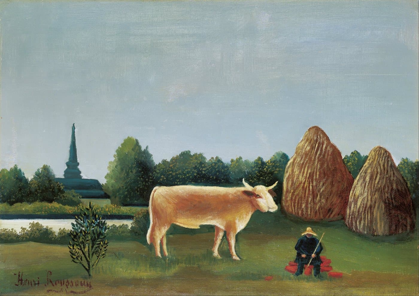 Scene in Bagneux on the Outskirts of Paris av Henri Rousseau, hele motivet