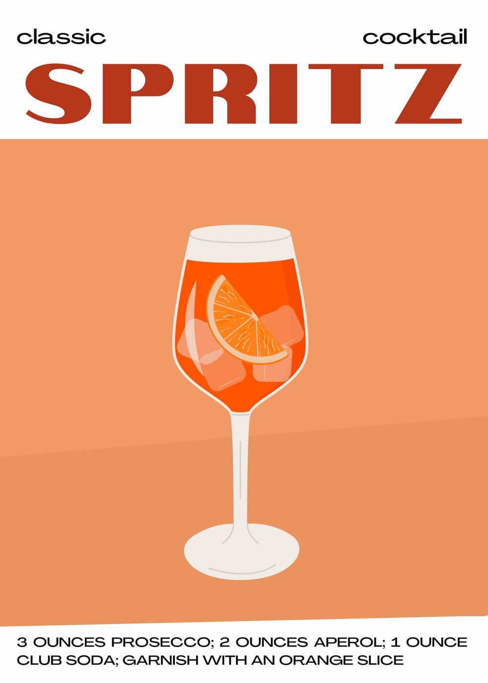 Spritz på oransje bunn, hele motivet
