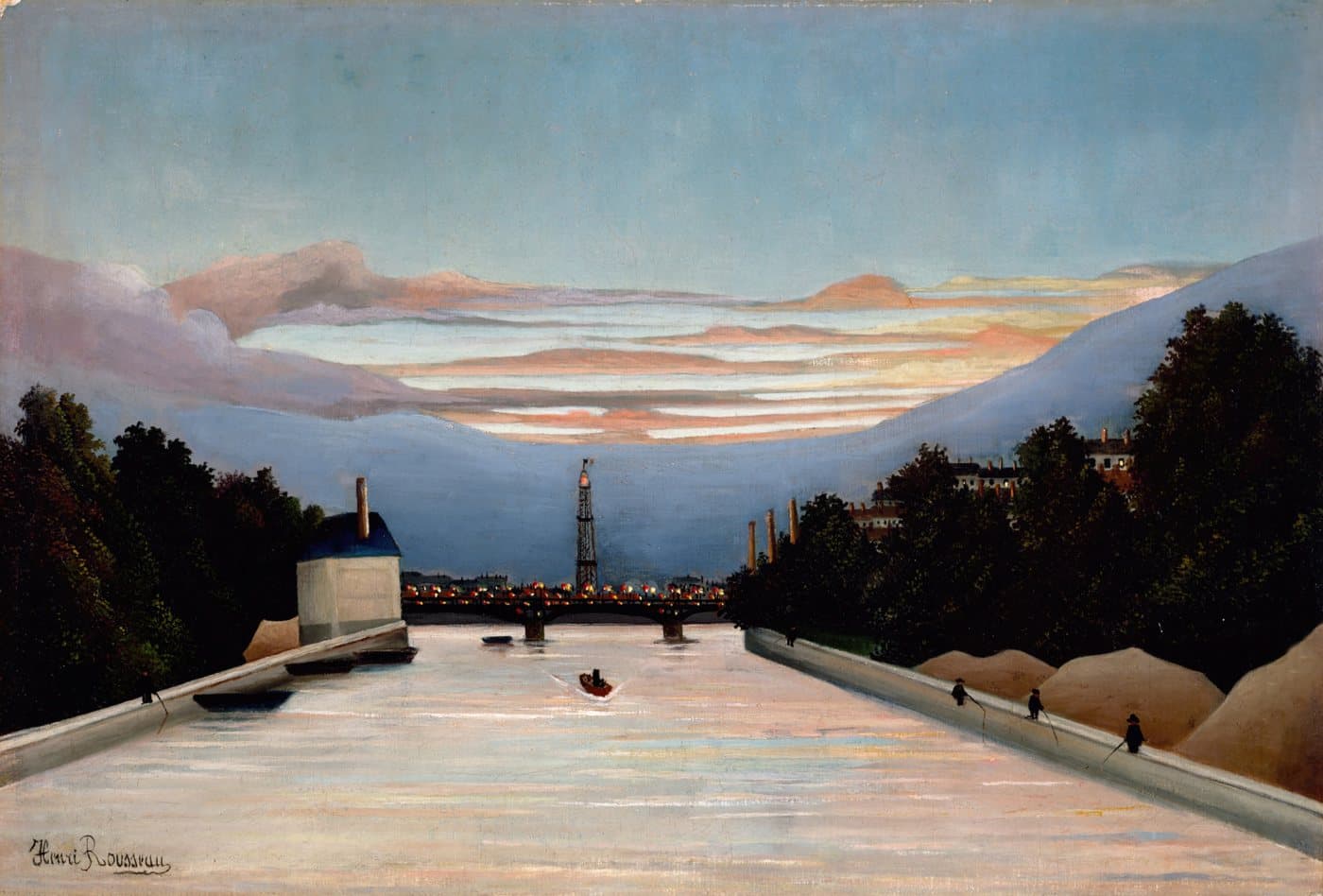 The Eiffel Tower (circa 1898) av Henri Rousseau, hele motivet