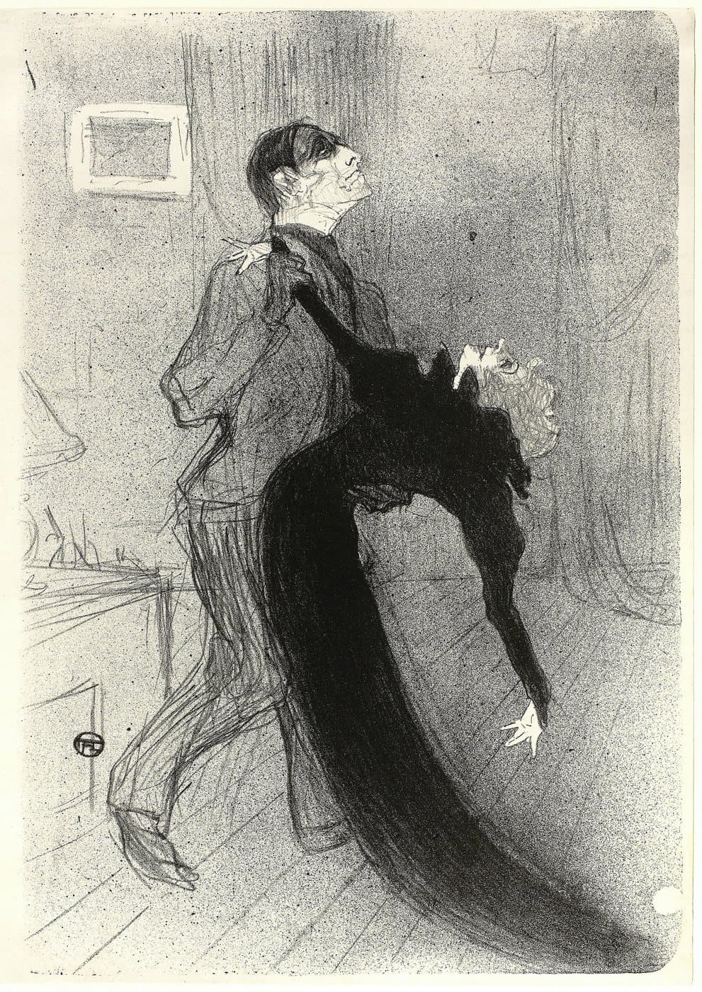 The Fainting Fit (1894) av Henri de Toulouse-Lautrec, hele motivet