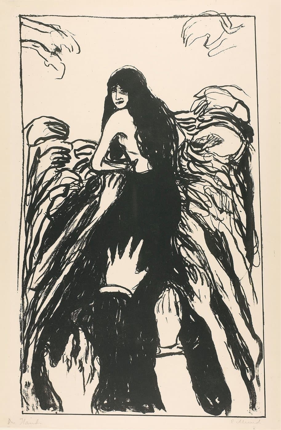 Hendene (1895) av Edvard Munch, hele motivet
